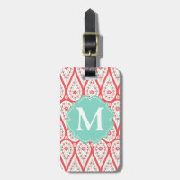 Moderne Elegant Damask Coral Paisley Personalisier