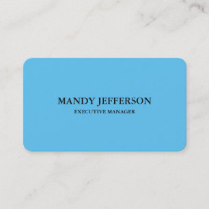 Moderne Elegant, einfach, Blue Manager Visitenkarte