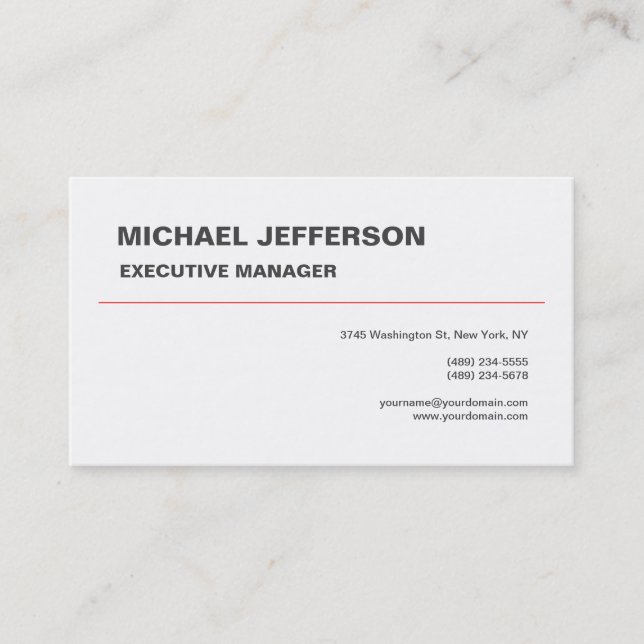 Moderne Elegant einfach Visitenkarte (Vorderseite)