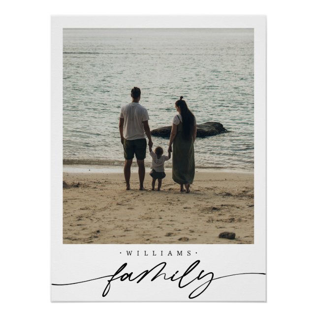 Moderne Elegant Family Foto Script Typografie Poster (Vorderseite)