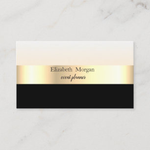Moderne Elegant gestreift Stilvoll Schwarz, Gold Visitenkarte