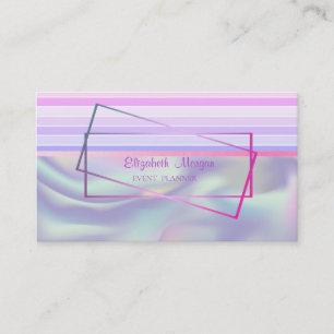 Moderne, elegant gestreifte Rahmen holografisch Visitenkarte