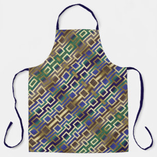Moderne Elegant Gold Blue Green Schürze