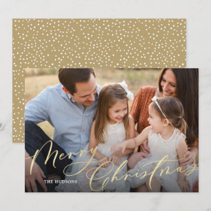Moderne Elegant Gold Script Frohe Weihnachten