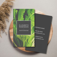 Moderne Elegant Green Blätter Nutritionist