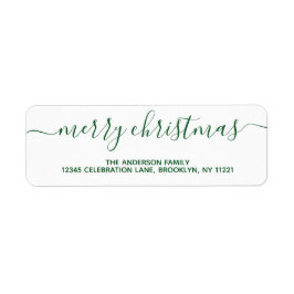 Moderne Elegant Green Frohe Weihnachtsschrift