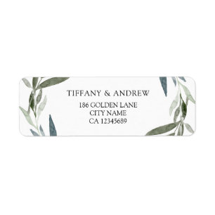 Moderne Elegant Green Leaf Wreath Wedding