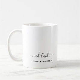 Moderne Elegant Hair Stylist Makeup Artist Script Kaffeetasse
