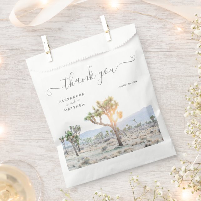 Moderne Elegant Joshua Tree Boho Wedding Geschenktütchen (Ausgeschnitten)