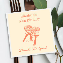 Moderne Elegant jubelt bis 30 Jahre Geburtstag Nap Serviette