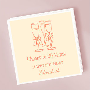 Moderne Elegant jubelt bis 30 Jahre Geburtstag Nap Serviette