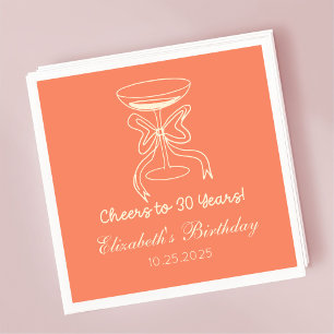 Moderne Elegant jubelt bis 30 Jahre Geburtstag Nap Serviette