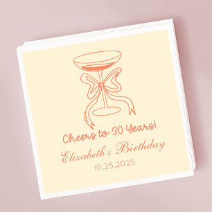 Moderne Elegant jubelt bis 30 Jahre Geburtstag Nap Serviette