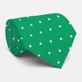 Moderne Elegant Kleine Weihnachtsbaumen Muster Grü Krawatte