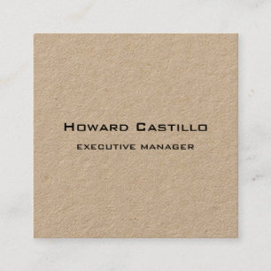 Moderne Elegant Kraft Quadratische Visitenkarte