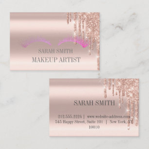 Moderne Elegant legt goldene Rose Business Card ab Visitenkarte