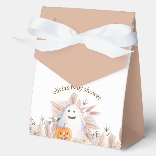 Moderne Elegant Little Boo Boho Ghost Baby Dusche Geschenkschachtel (Vorderseite)