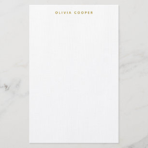 Moderne Elegant Luxury Gold Personal Stationery Briefpapier