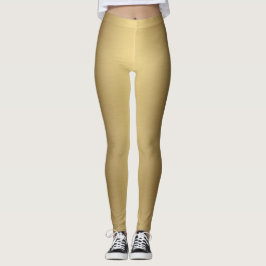 Moderne Elegant Metallic Ombre Solid Gold  Leggings