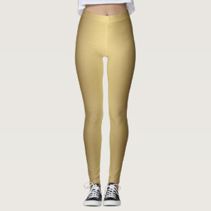 Moderne Elegant Metallic Ombre Solid Gold Leggings