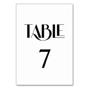 Moderne Elegant Moderne Typografie Tischnummer