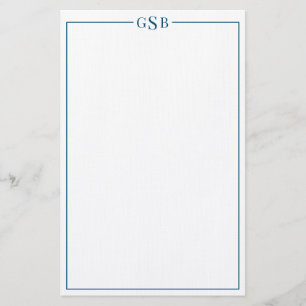 Moderne Elegant Navy Blue Personal Stationery Briefpapier