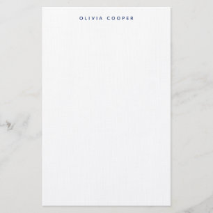 Moderne Elegant Navy Blue Personal Stationery Briefpapier
