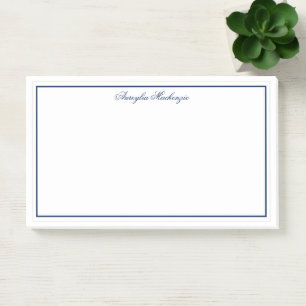 Moderne Elegant Navy Blue Personalisiert Post-it Klebezettel