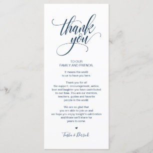 Moderne Elegant, Navy Place Einstellung Danke Kart Programm