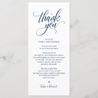 Moderne Elegant, Navy Place Einstellung Danke Kart Programm