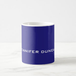 Moderne Elegant Niedlich einzigartig Deep Blue far Kaffeetasse