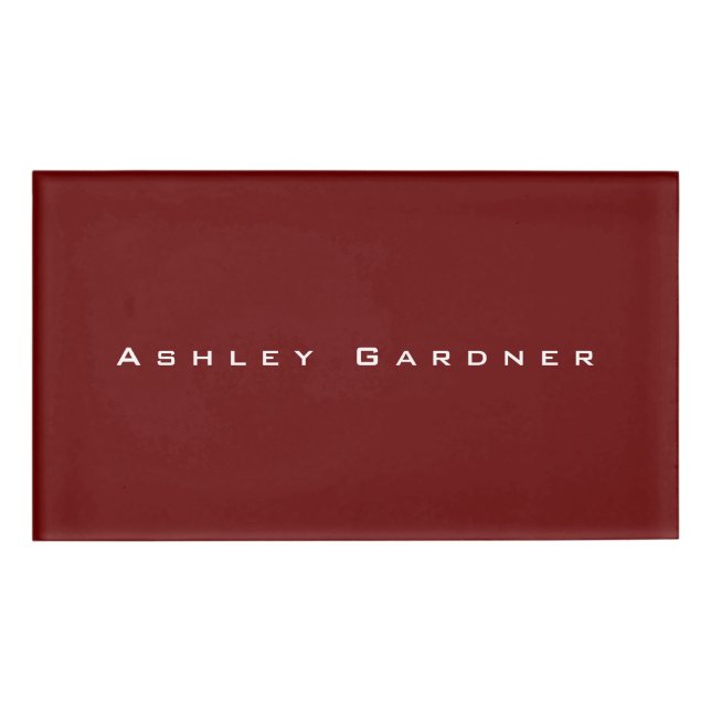 Moderne Elegant Niedlich einzigartig Stilvoll dunk Namenschild (Vorderseite)