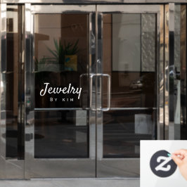 Moderne Elegant Personal Brand Juwelen Fensteraufkleber