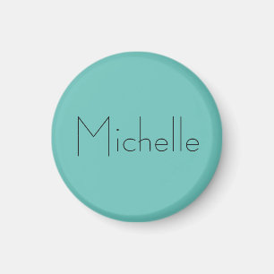 Moderne Elegant schlicht Blau Ihr Name Magnet