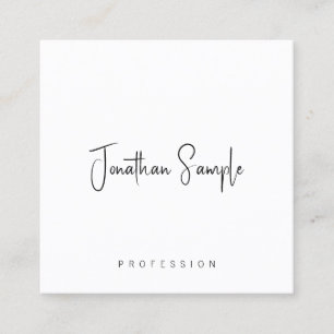 Moderne Elegant Simple Template Typografie Quadratische Visitenkarte