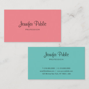 Moderne Elegant Simple Template Typografy Trendy Visitenkarte