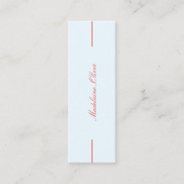 Moderne Elegant Solicitor Beruflich Blue Mini Visitenkarte