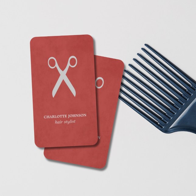 Moderne Elegant Stilvolle Texturierte Rote Haare S Visitenkarte (Von Creator hochgeladen)