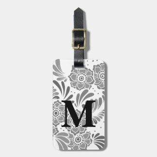 Moderne Elegant Travel Girly Stilvolle Chic Monogr Gepäckanhänger