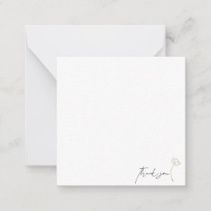 Moderne Elegant Wedding Blank Danke Mitteilungskarte