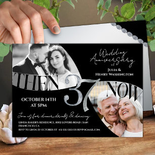 Moderne Elegante 37. Hochzeitstag Einladung