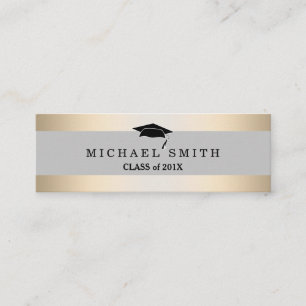 Moderne Elegante Abschluss Name Card Telefonnummerkarte