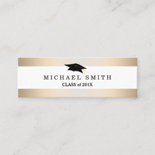 Moderne Elegante Abschluss Name Card Telefonnummerkarte