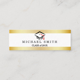 Moderne Elegante Abschluss Name Card Telefonnummerkarte