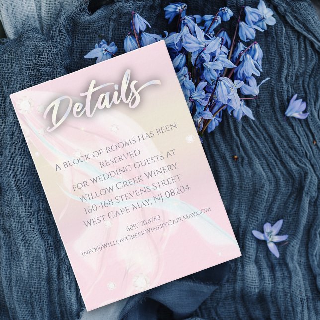 Moderne, elegante Abstrakte Pfirsichpfirsichhochze Begleitkarte (Von Creator hochgeladen)