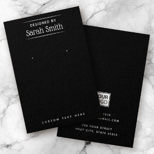 Moderne, elegante Add-Logo-Karte mit schwarzem Ohr