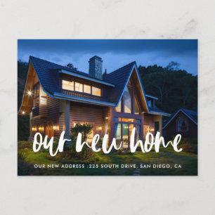 Moderne, elegante Ankündigung der Bewegung von Fot Postkarte