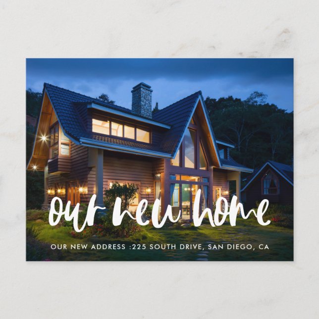 Moderne, elegante Ankündigung der Bewegung von Fot Postkarte (Vorderseite)