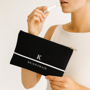 Moderne elegante anspruchsvolle Brautjungfer Zubehörtasche
