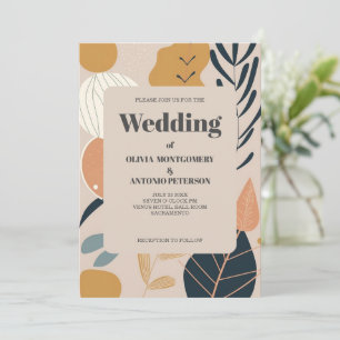 Moderne elegante ästhetische Boho-Muster-Hochzeit Einladung